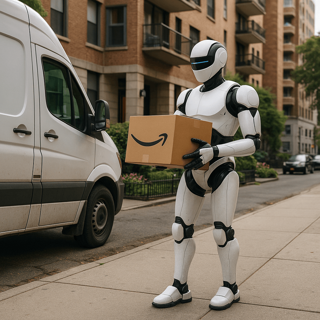 Amazon Develops Humanoid Robots for Package Delivery