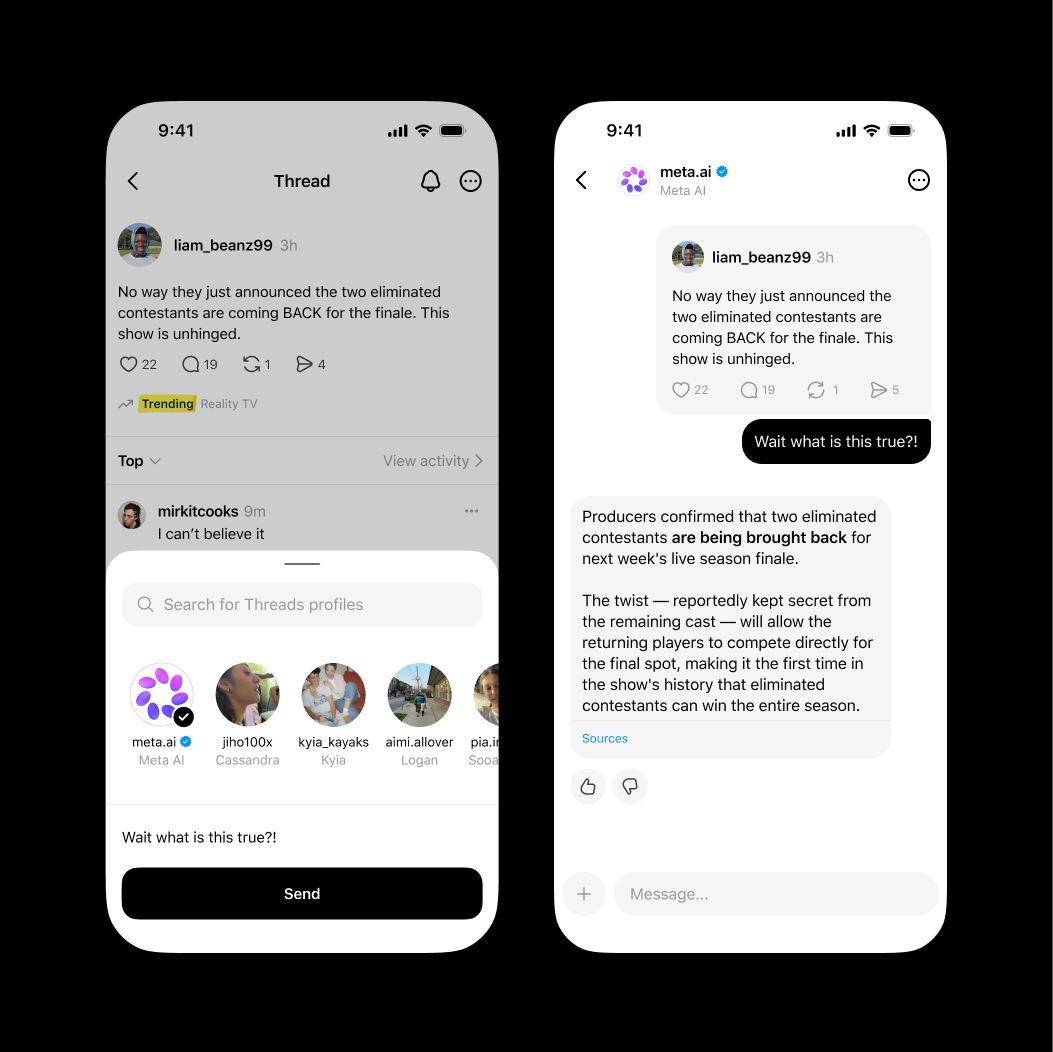 Meta Expands Meta AI on Threads With Private DM Chats